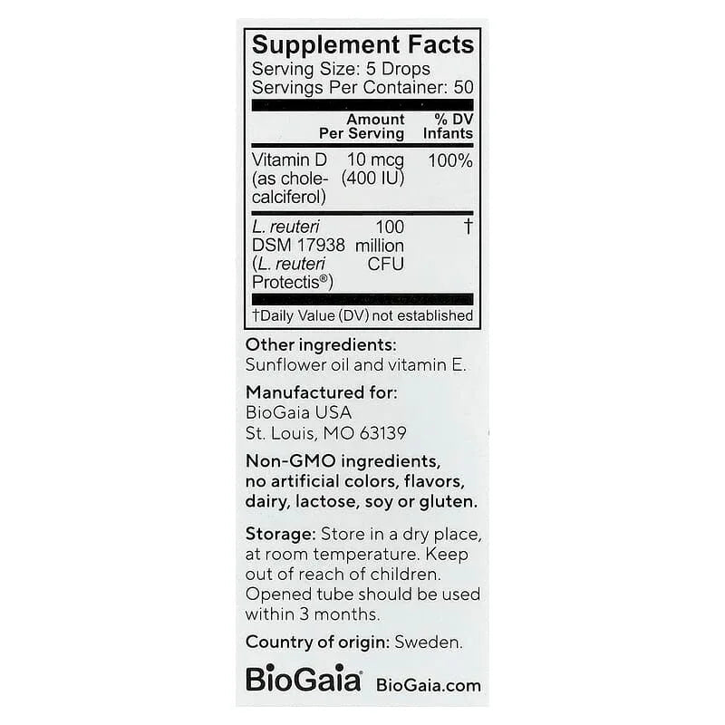 BioGaia, Protectis® Baby, Probiotic Drops with Vitamin D, 0.34 fl oz (10 ml)