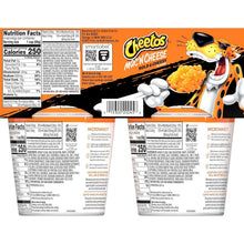 Mac 'n Cheese cup back panel with nutrition facts and microwave instructions.
