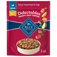 Blue Buffalo Delectables hearty beef topper wet dog food pouch, Natural Topper 3 oz