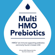 Multi HMO prebiotics label with droplet icon