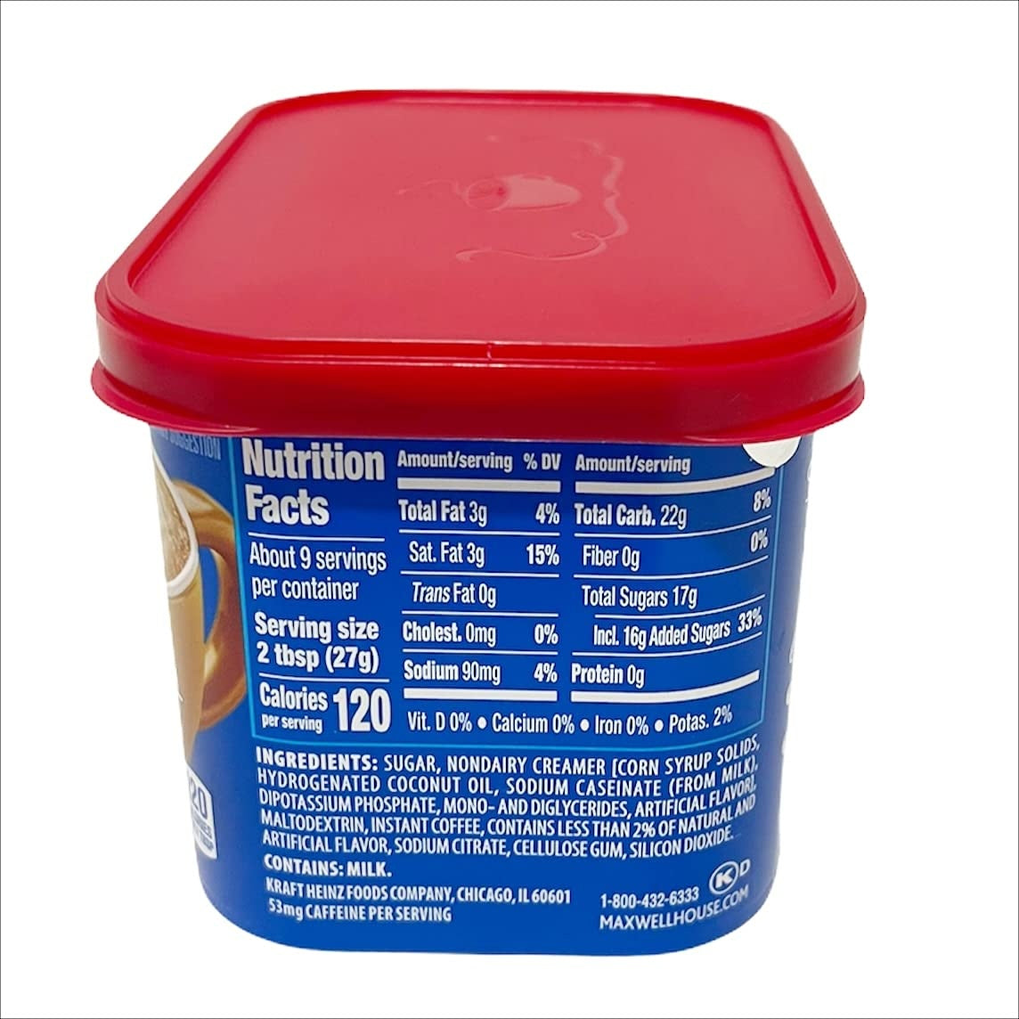 Maxwell House International Vanilla Caramel Latte Café-Style Instant Coffee Beverage Mix, 4 ct. Pack, 8.7 oz. Canister