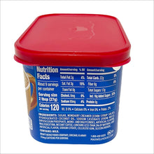 Instant coffee beverage mix canister side with Nutrition Facts panel and ingredient text.
