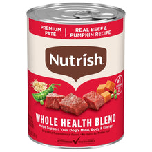 Nutrish Whole Health Blend premium pate wet dog food can