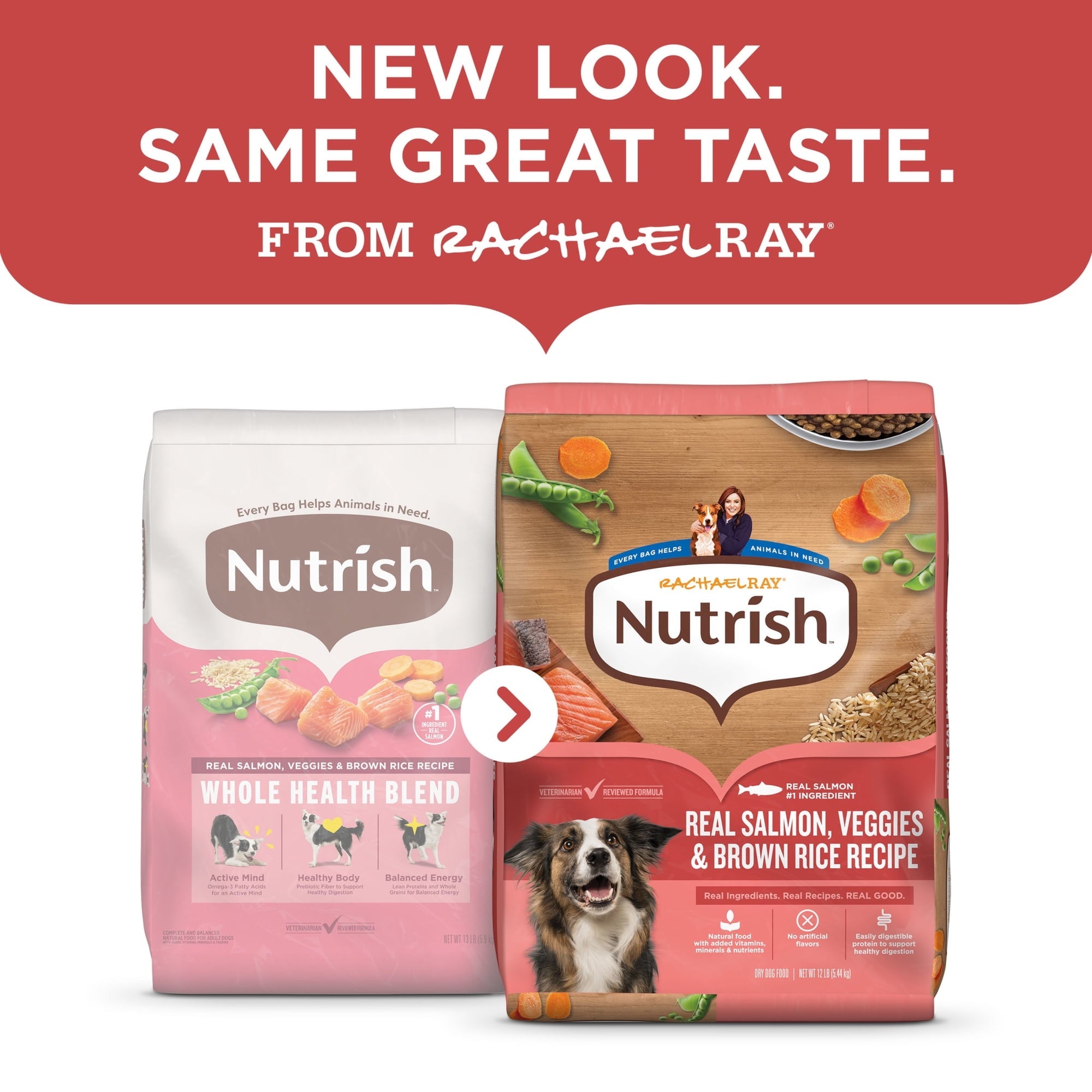 Rachael Ray Nutrish Dry Dog Food Real Salmon, Veggies & Brown Rice Recipe