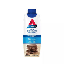 Milk chocolate delight protein shake carton, blue label with 15g protein