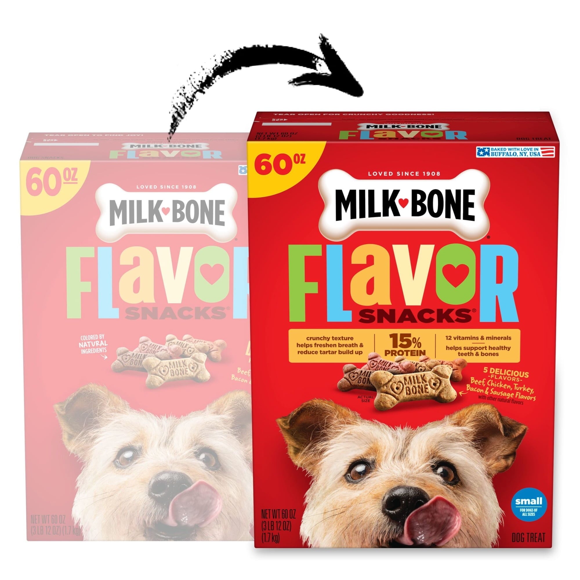 Milk Bone Flavor Snacks Small Dog Biscuits, Flavored Crunchy Dog Treats