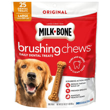 Milk-Bone brushing chews daily dental dog treats, original, large bag