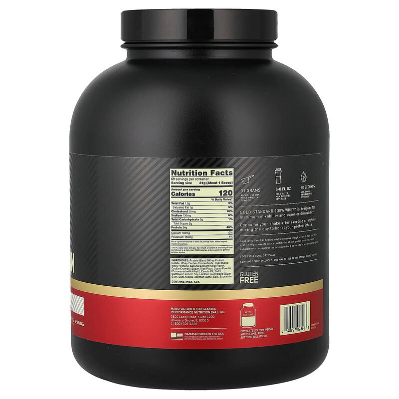 Optimum Nutrition, Gold Standard® 100% Whey Protein, Double Rich Chocolate, 1.98 lb (899 g)