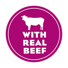 Purina Moist & Meaty badge: with real beef