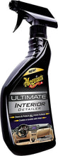 Meguiar's Ultimate Interior Detailer spray bottle with yellow trigger, front label visible