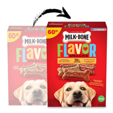 Milk-Bone Flavor Snacks dog biscuit boxes side by side, 60 oz