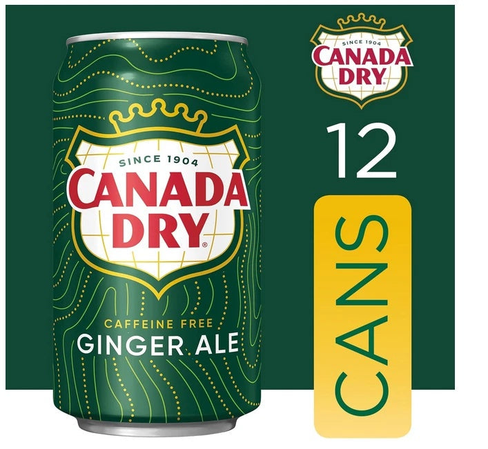 Canada Dry Ginger Ale Soda, 12 fl oz cans, 12 pack