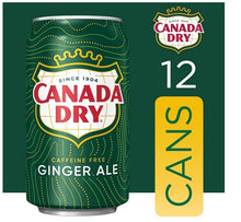 Canada Dry caffeine-free ginger ale 12 oz can with green label and gold crest
