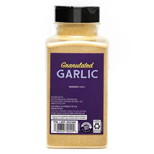 Kirkland Signature granulated garlic jar back panel with barcode and directions