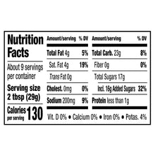 Nutrition facts panel on instant café-style beverage mix canister, Café Vienna, 9 oz
