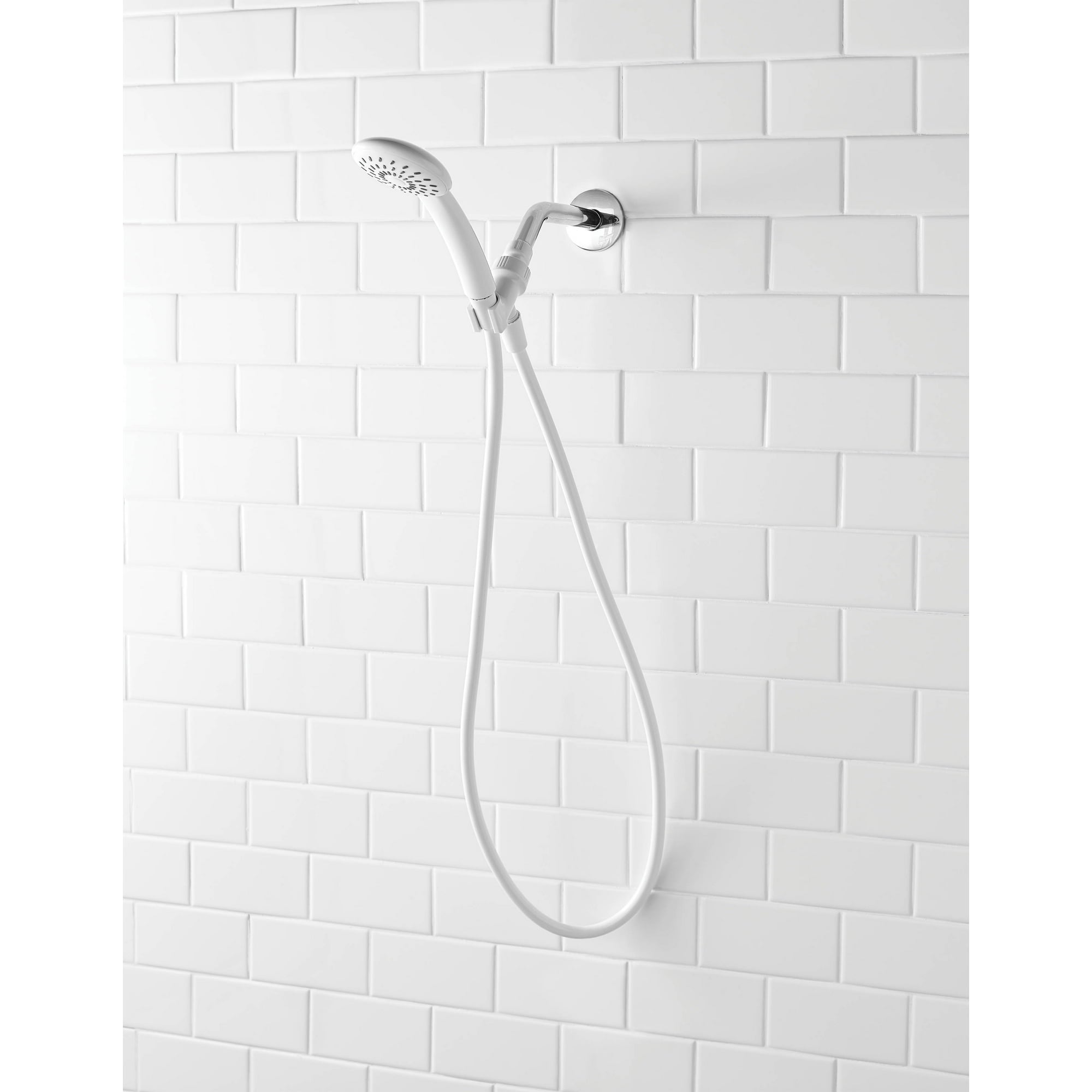 Mainstays White Handheld Showerhead with Hose and Shower Mount