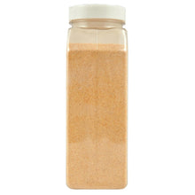 Granulated garlic seasoning bottle filled with beige granules