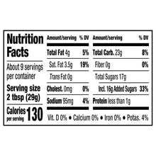 Nutrition Facts panel for instant café-style beverage mix, about 9 servings per container