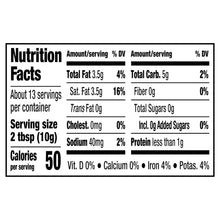 Nutrition Facts panel for beverage mix: 50 calories per 2 tbsp serving.