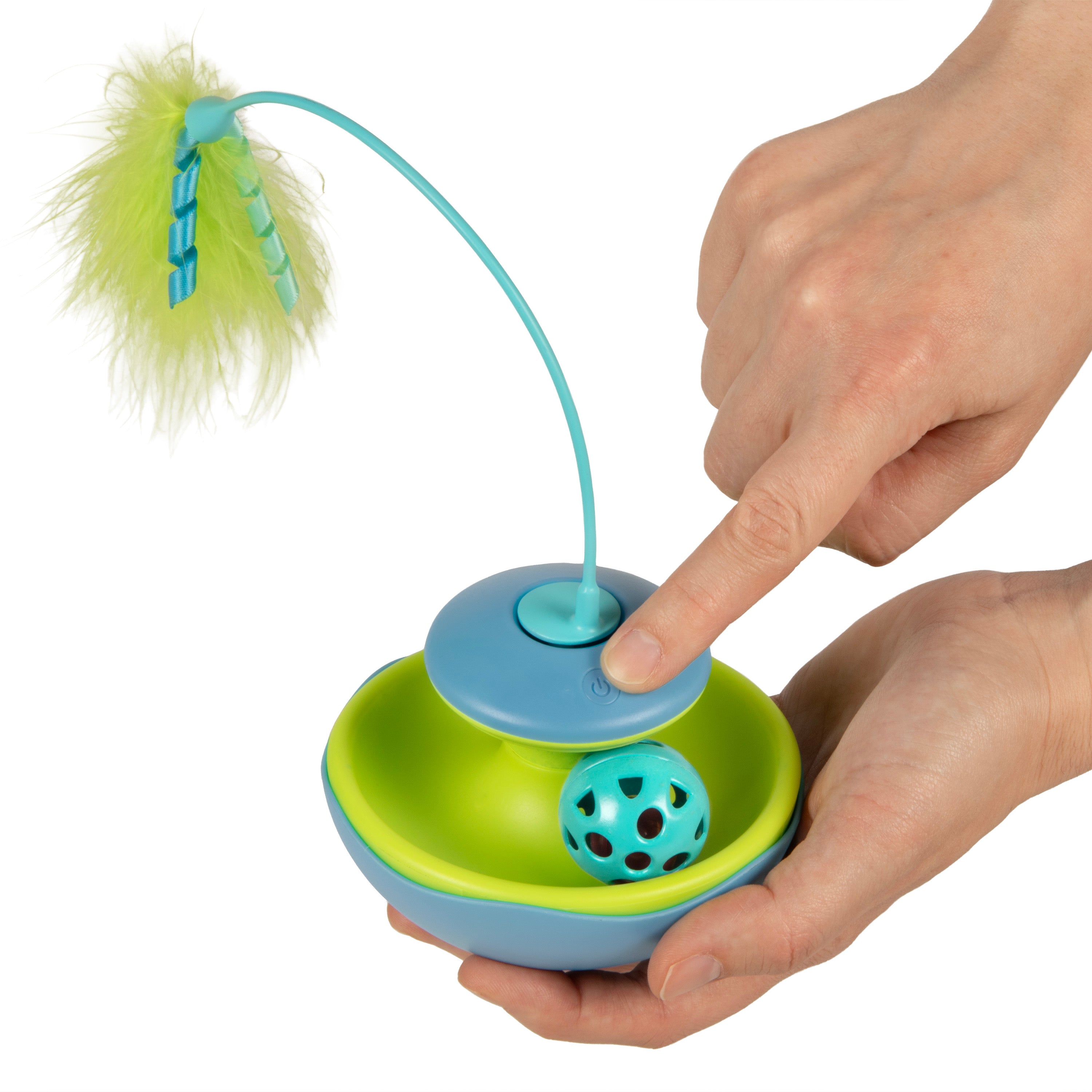 SmartyKat Track Tizzy Motion Cat Toy –Electronic Interactive Pet Toy, Blue