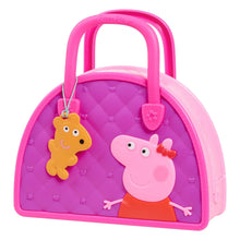 Peppa Pig character purple purse with pink handle and George key charm