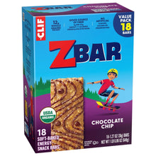 Chocolate chip soft-baked snack bars box, value pack of 18 organic bars