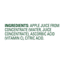 Apple juice ingredients list from concentrate with vitamin C and citric acid