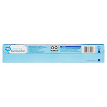 Heavy-duty aluminum foil package back with barcode and size details