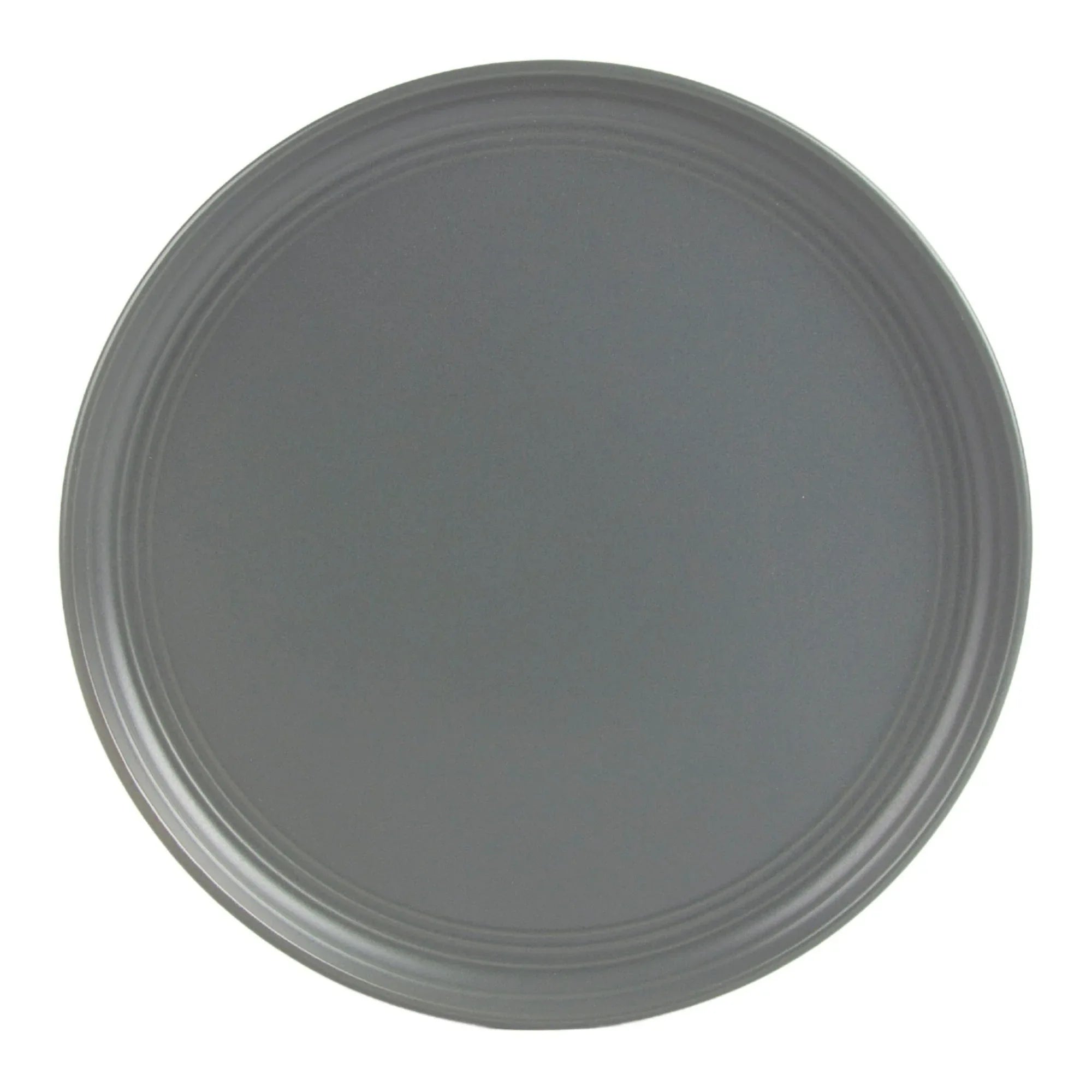 10 Strawberry Street Double Line 16 Piece Stoneware Dinnerware Set, Matte Gray