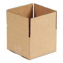 Brown corrugated shipping box with open top, fixed-depth design