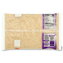 Basmati rice bag back view with Nutrition Facts panel in the corner