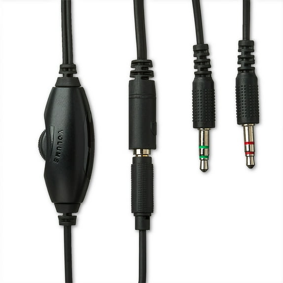onn 3.5mm AUX Stereo Headset with Built-In Microphone, Black