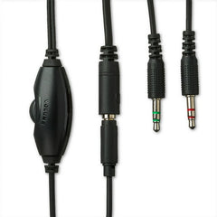 onn 3.5mm AUX Stereo Headset with Built-In Microphone, Black