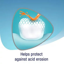 Tooth illustration with acid erosion protection graphic