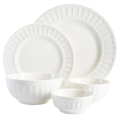 Gibson Home Gracious Dining Gourmet Expressions 40 Piece Embossed Porcelain Dinnerware Set