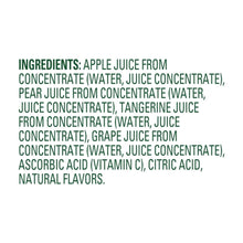 Juicy Juice ingredients list text on packaging