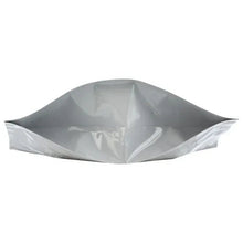 Opened white pistachio snack pouch
