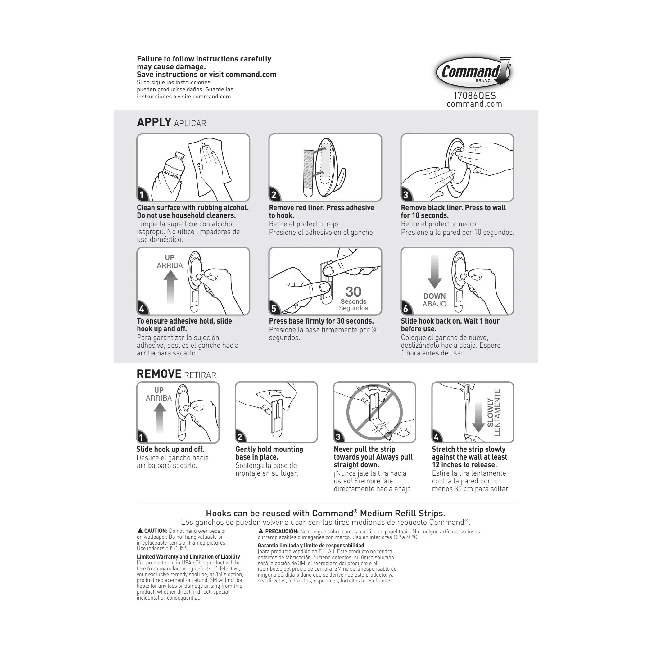 Command Slate Terrace Hook, Medium, 2 Wall Hooks