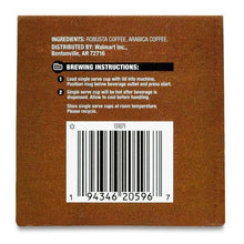 Coffee pod back label with ingredients list and barcode