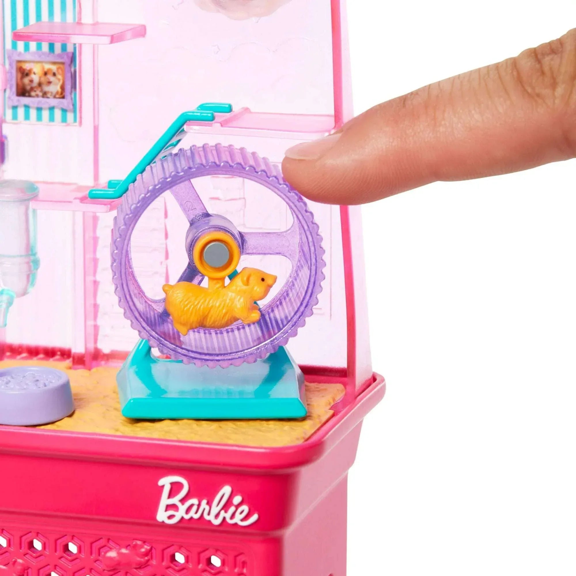Barbie World Hamster Pet Playground Playset with Wheel, Pets & Food Accessories - USA MEGA SHOP