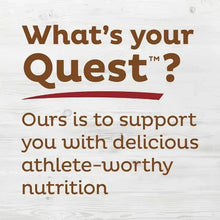 Quest branding card with large logo and nutrition support message