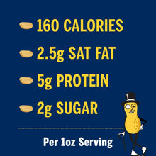 Nutrition highlights badge: 160 calories, 5g protein, 2g sugar with mascot