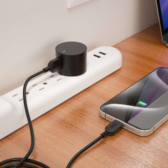 onn 12W Single USB-A Port Wall Charger, Foldable Plug, Black - Compatible with iPhone, Samsung Galaxy, Note, Pixel Devices iPad Pro, & More