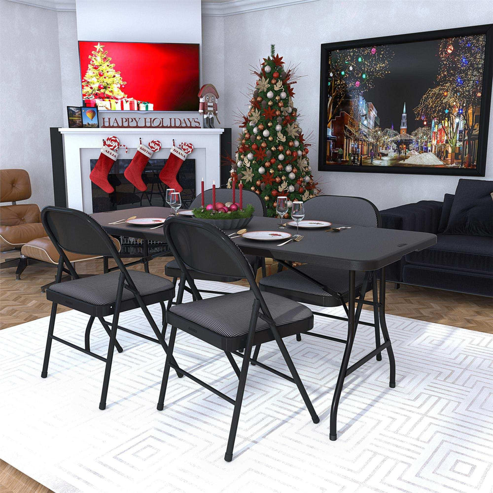 Cosco 6 Foot Premium Folding Table, Black - USA MEGA SHOP