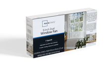 Mainstays dual window fan box for 9-inch 3-speed window fan, white