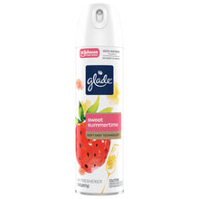 Glade soft mist air freshener spray bottle, sweet summertime, front view