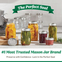 Ball mason jar set with stainless lids, clear glass containers for preserving foods