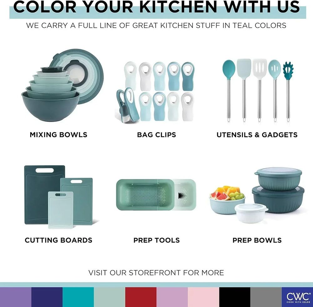 COOK WITH COLOR Meal Prep Containers Wide Mixing Bowls Food Storage Containers with Lid - USA MEGA SHOP