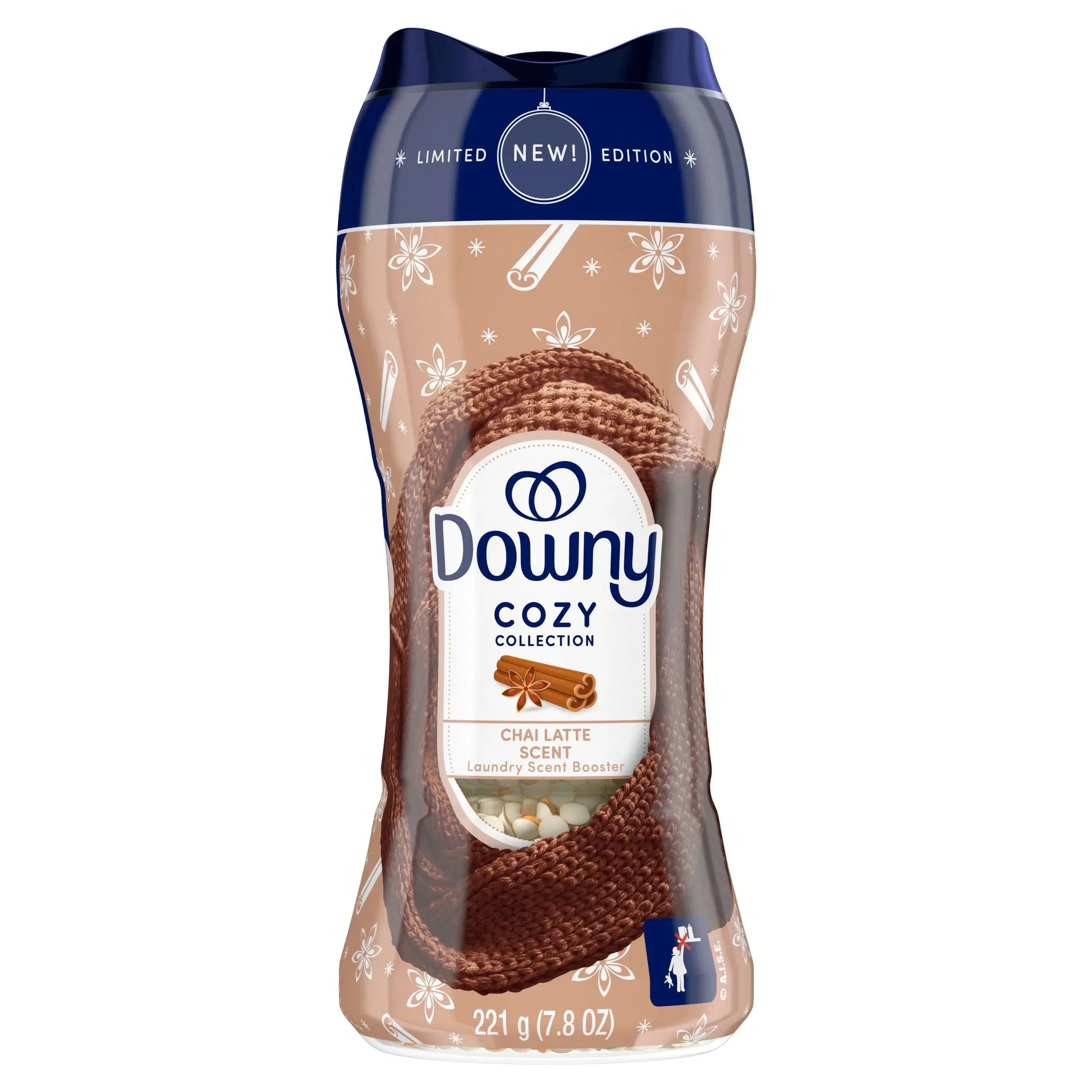Downy Cozy Collection In-Wash Laundry Scent Booster Beads, Chai Latte Scent, 7.8 oz