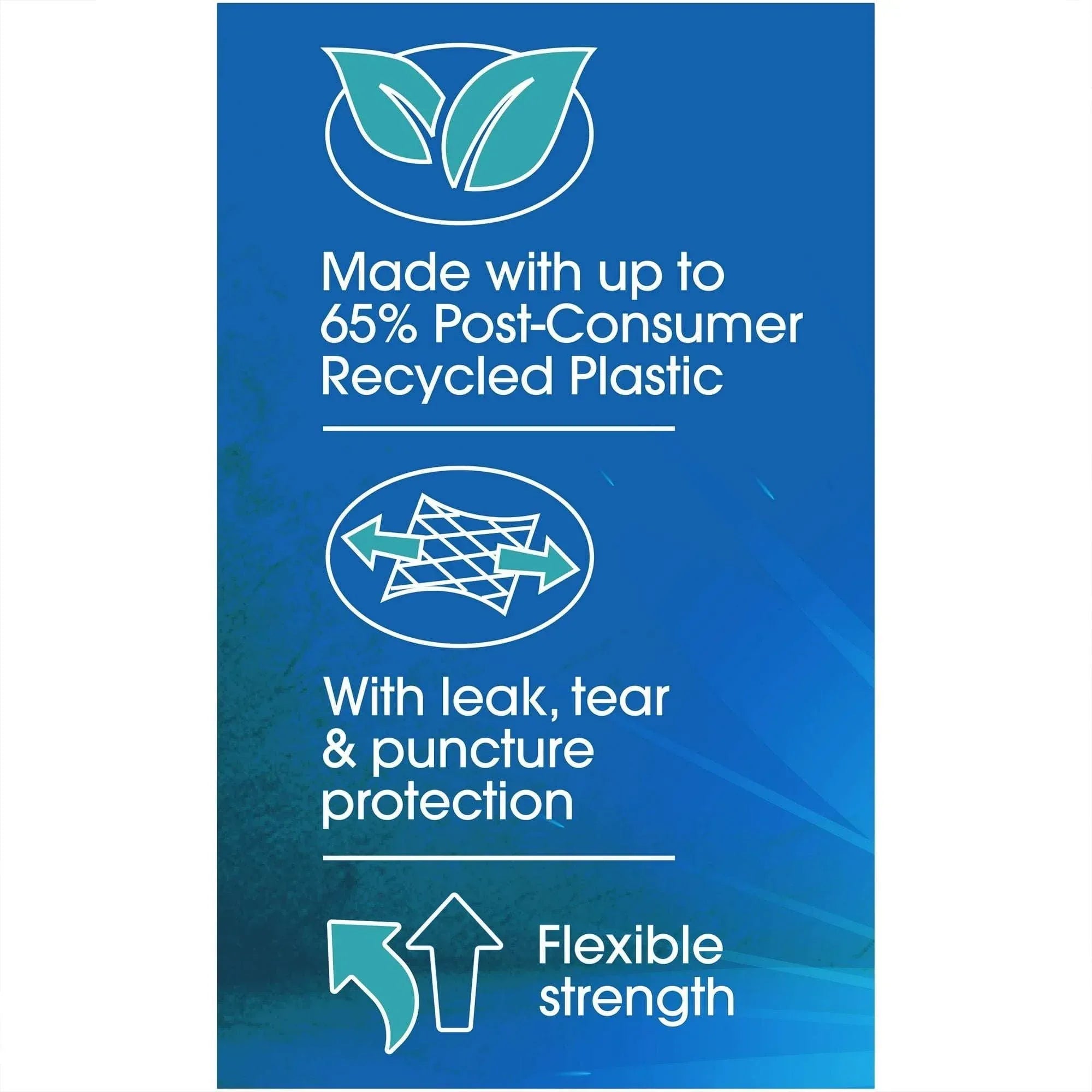 Great Value Sustainable Strong Flex Multi-Purpose Drawstring Bags, 30 Gallon, 40 Count - USA MEGA SHOP